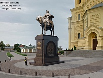 Завершается установка основания памятника Александру Невскому в Нижнем Новгороде